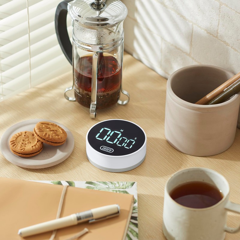 Toffy K-KU22 Large Screen Dial Timer for Kitchen, Study, Magnet,