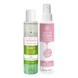 Árbora Agua De Rosas + Desmaquillante Bifásico 3 En 1 Hidratante