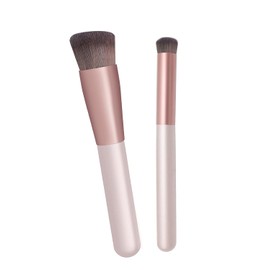 Foundation & Concealer Brush - Kabuki & Contour Makeup Brush - Portable, Wipes Foundation, Blush, Highlighter & Eye Shadow