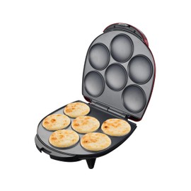 EUROSTAR AR601R 6-Serving Arepa Maker, Red