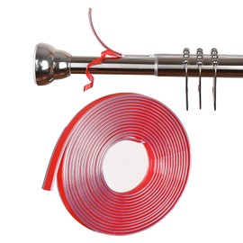 13 Ft Curtain Rod Tape Glide Clear, Drapery Rods Ring Slide Tape, Solves Shower and Drapery Rings from Catching Allowing Them to Slide Smoothly and Quietly