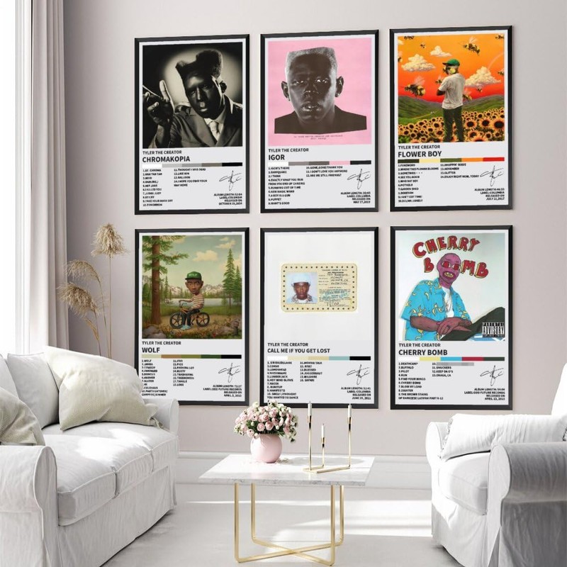 KUNYOS Tyler The Creator Poster Unframed (Set of 6) Album