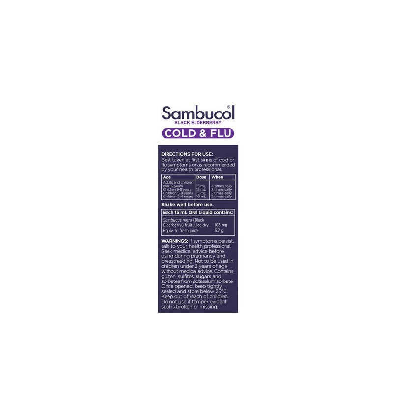 Sambucol Cold & Flu Syrup 120mL