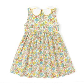 Curipeer Toddler Girl Dress Summer Floral Casual Cotton Dresses with Flower Shaped Collar for Baby Girls 5T