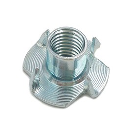 PARCO Drive-in Nuts M10 x 11 mm, Galvanised, Pack of 100 Screw-in Nuts, Threaded Drive Nuts, Insert Nuts, Threaded Bushings with 4 Tips - for a Variety of Mounting Options