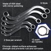 SPEEDWOX 5Pcs Metric S-Shaped Wrench Set With Double 12-Point Box