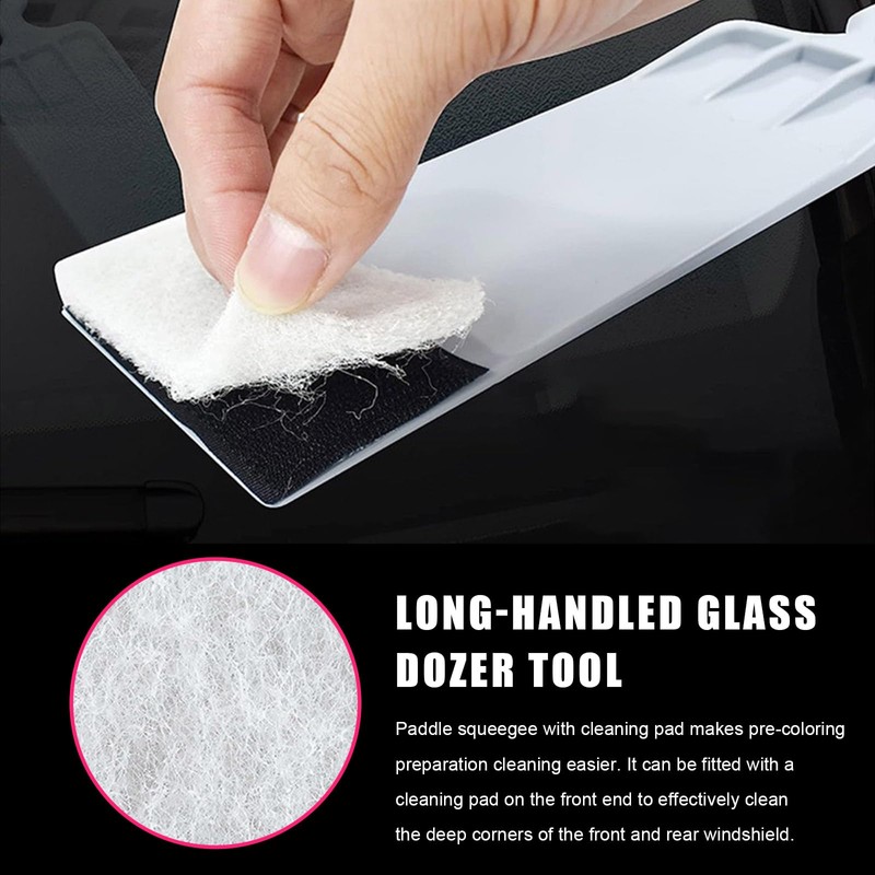 Dickno Bulldozer Squeegee, Long Handle Flat Glass Bulldozer Tint Tools,