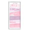 Stupell Industries A True Princess Motivational List Pink Purple Phrases,