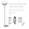 3 x Brown TruMAX Key-Locking Cable Restrictor Window Safety Security