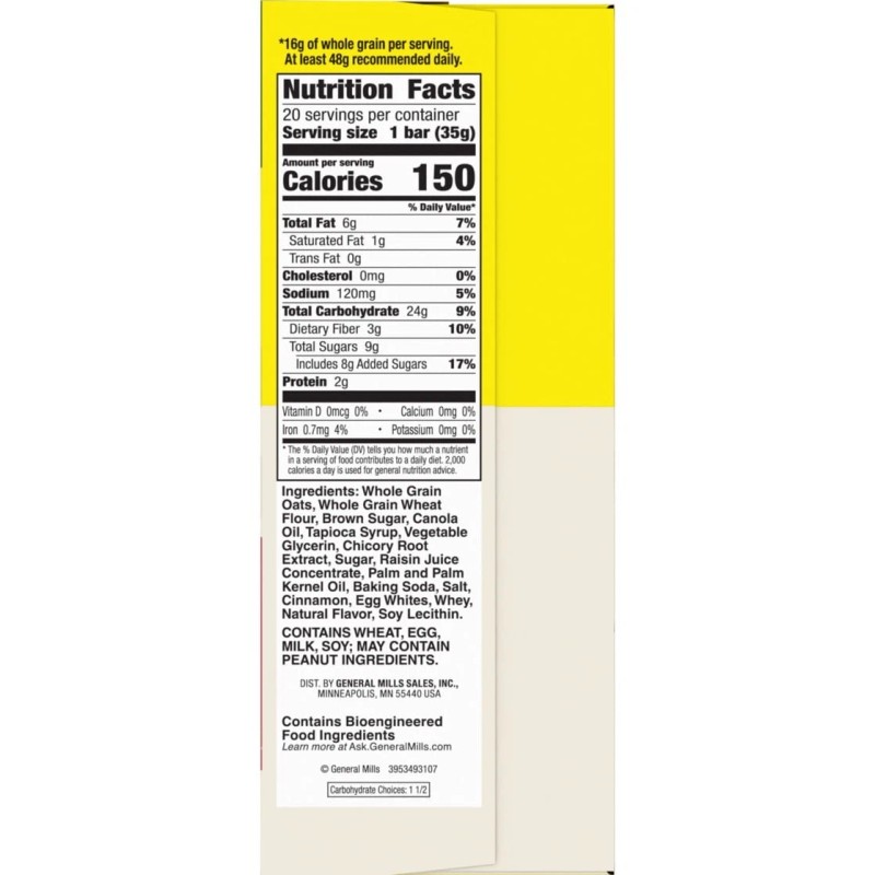 Nature Valley Soft-Baked Oatmeal Squares, Cinnamon Brown Sugar, 20 Ct,