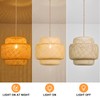 Depuley Rustic Woven Pendant Light, 3-Light Metal Basket Hanging Lights