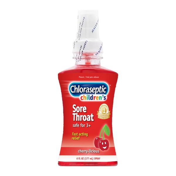 Chloraseptic Children’s Sore Throat Spray, Cherry-Licious, 6 oz