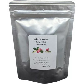 Nature Tea Wintergreen Leaf - Dried Gaultheria procumbens Leaf C/S from 100% Nature (4 oz)