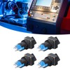 25Pcs Rotary Switch Knob 2 Position Self Locking Square Selector