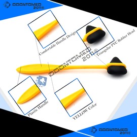 OdontoMed2011 Plastic Handle Yellow - Taylor Tomahawk Reflex Hammer for Examination - Ideal for Students, Nurses, Doctors, Medics, EMT