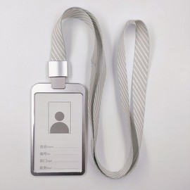 6 Pcs Porta Gafete Aluminio con Cordón Gafete Funda para Tarjeta de Identificación con Correa Porta Credencial Impermeable Adecuado para Tarjetas de Crédito Etc (6 Pcs)