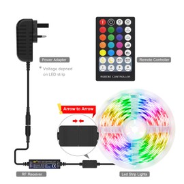 BTF-LIGHTING Mini 5 Pin RGBW 5050 RGB+White RF Remote Control 28 Buttons for RGBW LED Strip DC12V/DC24V Speed/Brightness/Colour/Scene Set