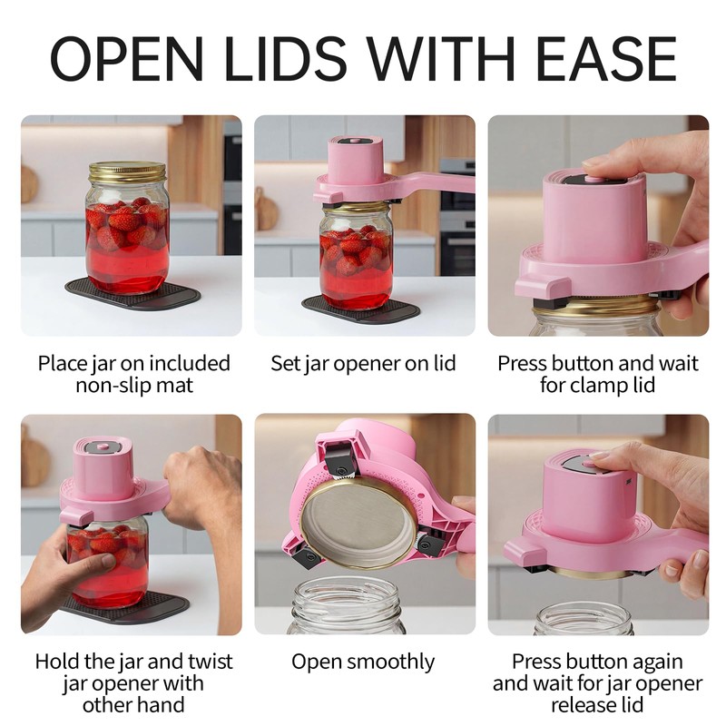 Electric Jar Opener for Seniors with Arthritis, TFCC & Weak