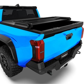 TOMOKA Vinyl Soft Tri-fold Truck Bed Tonneau Cover Compatible with 2024 Toyota Tacoma (Excl. Trail Edition) with 5 Ft Bed Bed with Tacoma Bed Rail, Waterproof