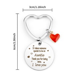 Aunt Gifts from Niece Nephew, Gift for Aunt Mother Day Auntie Gifts Mother's Day Christmas Gifts, Aunt Keychain, Best Aunt Gifts Birthday Gift, Easter Valentines Day Gifts for Aunt, Thank You Gifts