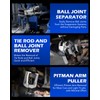 【Summer Tools】OMT 5-in-1 Ball Joint Separator, Pitman Arm Puller, Tie
