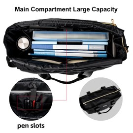 Carfany Teacher Tote Bag For Women Large Laptop Tote Office Bag Utility Teacher Supplies Nurse Bags For Work