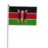 50Pcs Kenya Flag on Stick 14x21cm Mini Kenya Waving Flag