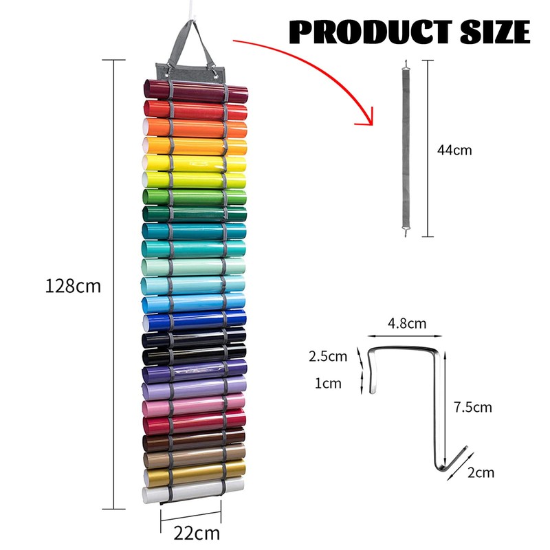 QUMENEY Vinyl Roll Storage Doors Organizer with 48 Compartment Craft