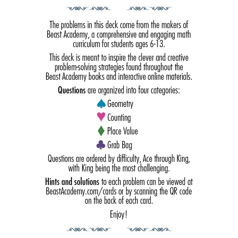 Beast Academy Playing Cards - Fun Math Challenges for Gifted