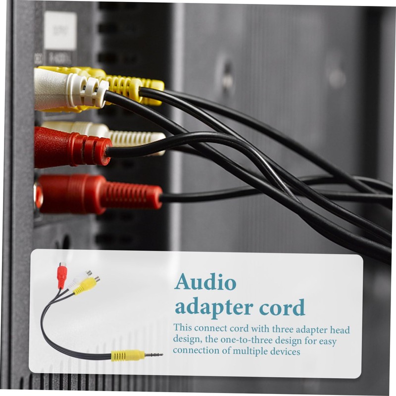 LABRIMP 3Pcs Video Adapter Cord to Female Audio Video Cable