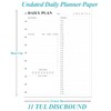 Yaridar Undated Daily Planner Refill - 11 Disc Discbound To