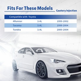 Gautory - Inyectores de combustible compatibles con Toyota 1999-2002 4Runner 1999-2004 Tacoma 2000-2004 Tundra 3.4L V6 reemplaza 23209-62040 2172933 juego de 6