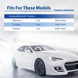 Gautory - Inyectores de combustible compatibles con Toyota 1999-2002 4Runner 1999-2004 Tacoma 2000-2004 Tundra 3.4L V6 reemplaza 23209-62040 2172933 juego de 6