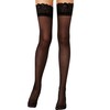 Lidogirl Lace Top Thigh High Stockings, 40d Black, One Size
