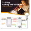 [10 Pack] Cloudy Bay 3-Way/Single Pole Dimmer Electrical Light Switch