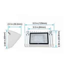 QHLightlux RV LED Porch Exterior Utility Lights, 5 inch Down Angle Flood Beam Awning Light, 3000K Warm-White 12V/24V DC 900 Lumen, White Finish Aluminum Housing, for RVs Trailers Campers, 1 Pack