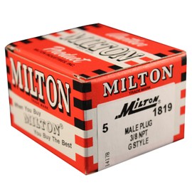 "Milton 1819 3/8"" Male Plug G-Style", box of 5
