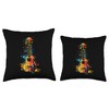 Ukulele Streetart Hawaiian Music Throw Pillow