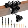 Flintronic 3 in 1 Doweling Jig Kit, 12Pcs Self Centering