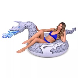 GoFloats Ice Dragon Party Tube Inflatable Raft, Ride into Summer as King of the