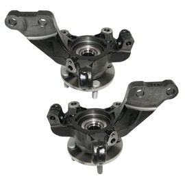 AutoShack Pair of 2 Front Steering Knuckle & Wheel Bearing Hub Assembly 4 Lugs with ABS Driver and Passenger Side Replacement for 2013-2019 Nissan Versa 2014-2019 Versa Note 1.6L FWD KN45011PR