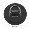 X AUTOHAUX 8pcs 8cm Black D Ring Patch Pad PVC