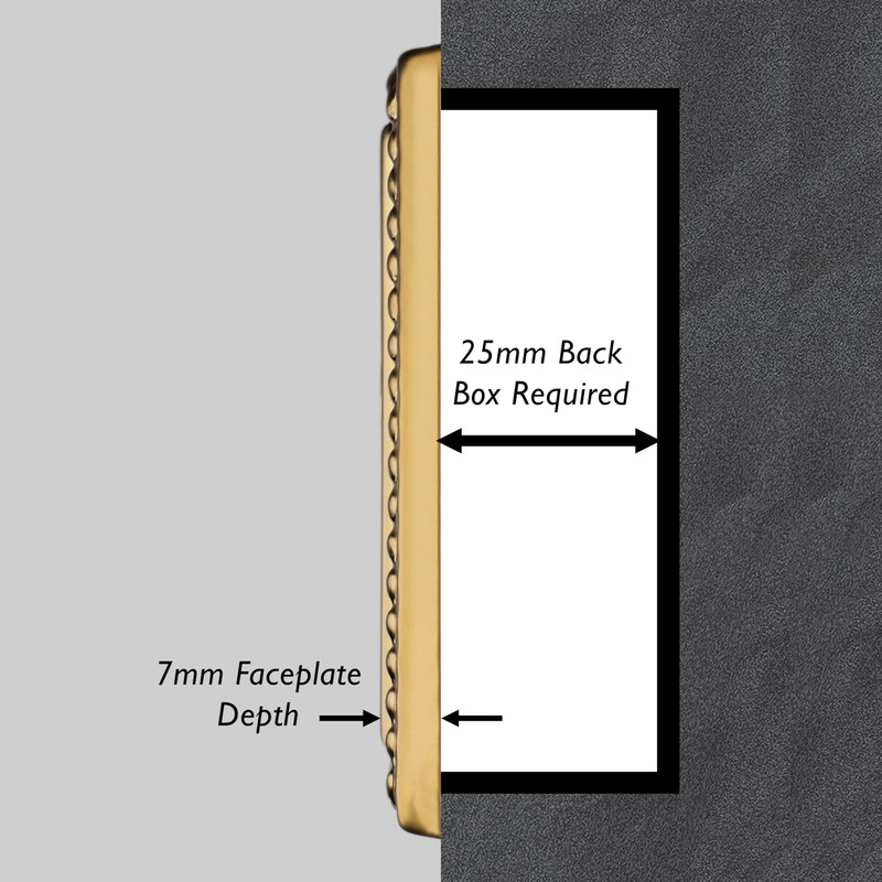 Varilight - 2 Gang 13 Amp Double Switched Socket Georgian