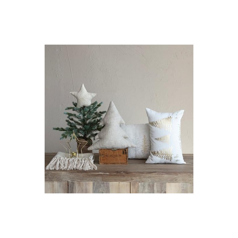 Creative Co-Op, Natural Cotton Tree Shaped Pillow