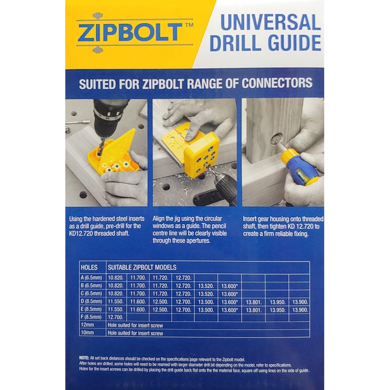 Zipbolt 40.280 Universal Drill Guide Handrail Railbolt Installation Jig with