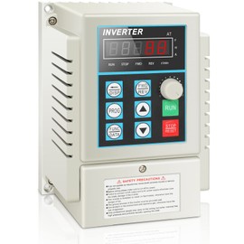 Dollate 1HP 0.75kw AC 220V Variable Frequency Drive, 5A Single-Phase to 3 Phase Variable Frequency Drive Inverter Converter, Professional VFD Speed Controller for Motor Speed Control