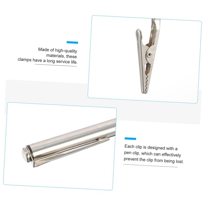 TEHAUX 1set Telescopic Alligator Clips Durable Clamps for Cards Signs