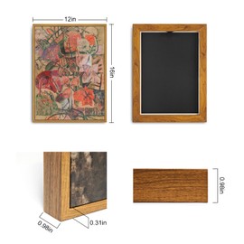 Roslynity Framed Canvas Wall Art Vintage Print Oil Paintings Abstract Botanical Floral Bouquet Grandmillennial Nature Retro Aesthetic Artwork for Home Living Room Bathroom Wall Decor (12"x16")