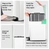 Cesun Small Bathroom Trash Can with Lid Soft Close, Step