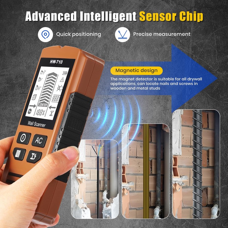 Stud Finder Wall Scanner, 7 in 1 Electronic Wall Finder